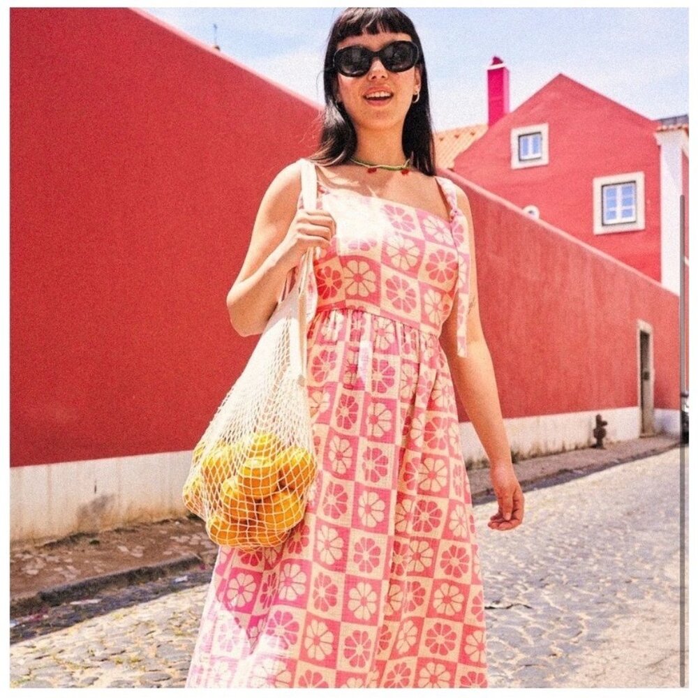 Lucy & Yak Pink Floral Maxi Dress